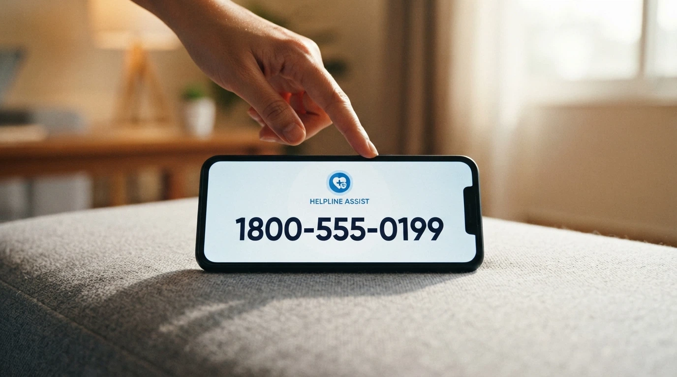 Un téléphone affichant le numéro 09 74 75 13 13 de Joueurs Info Service, avec le logo du service d'aide aux joueurs en arrière-plan