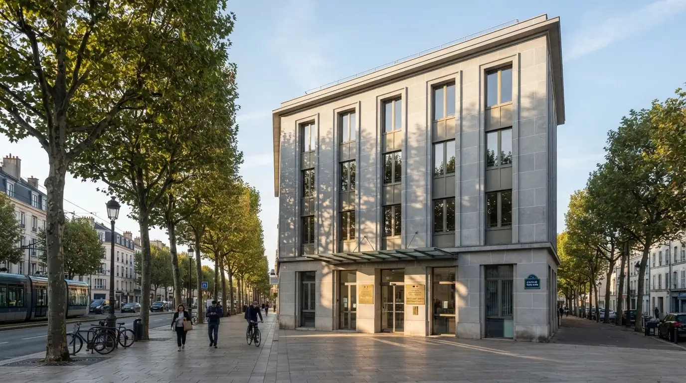 La façade du siège de l'Autorité nationale des jeux à Issy-les-Moulineaux.