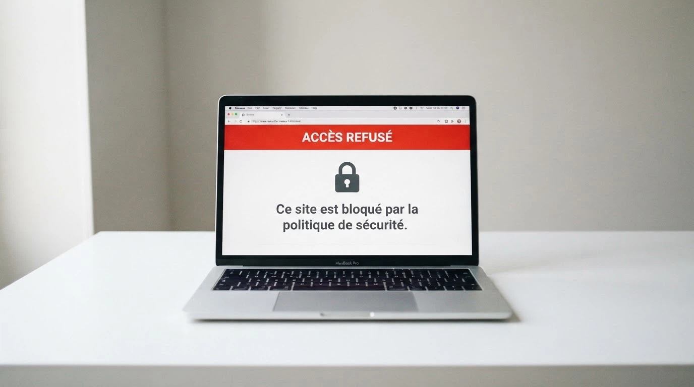 Une capture d'écran partielle du site de l'ANJ montrant la liste des sites bloqués et le bandeau d'information sur l'illégalité des casinos en ligne