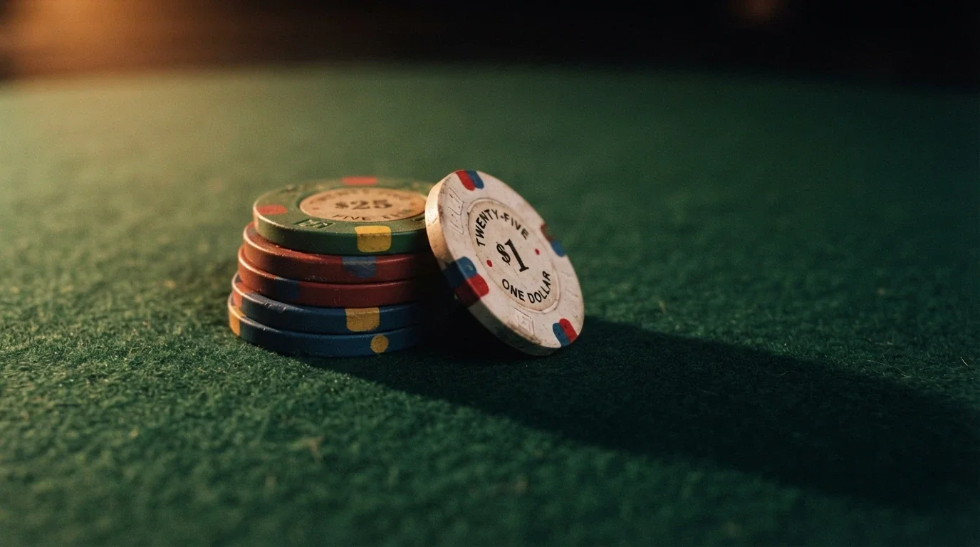 Illustration d'une offre de bonus de bienvenue de casino en ligne affichant un pourcentage de correspondance et des jetons