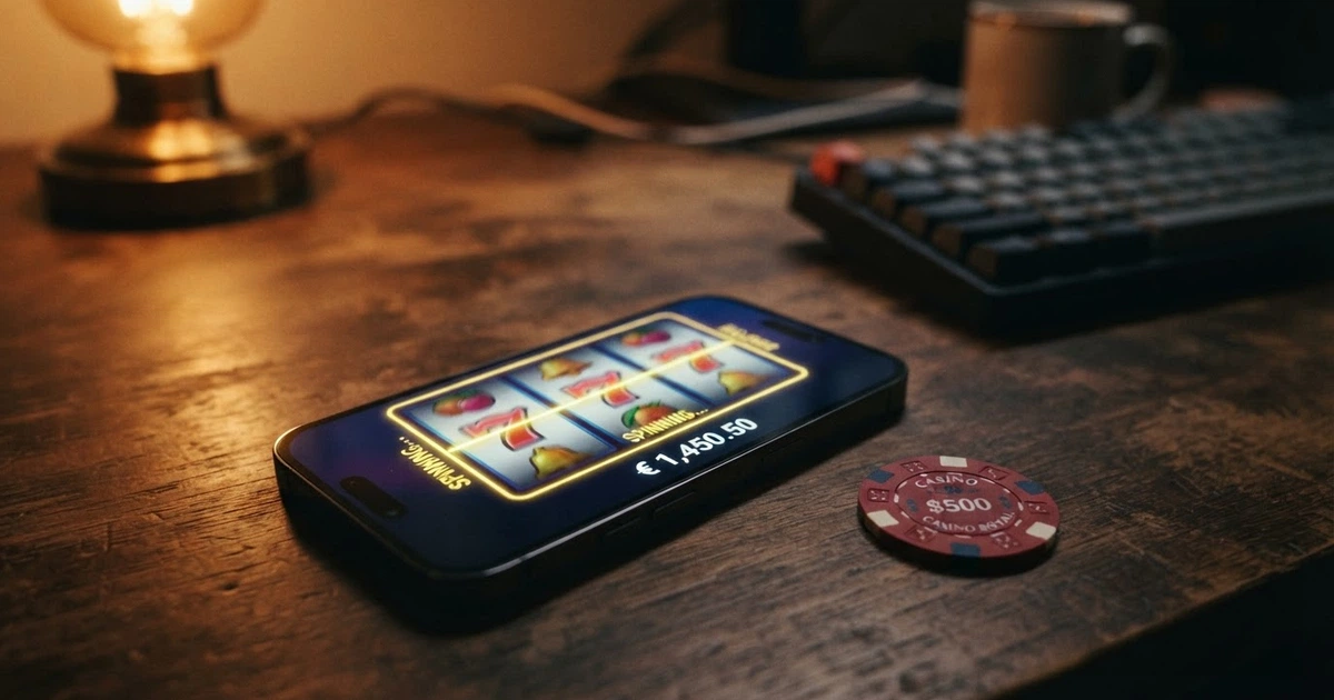 Page d'accueil d'un casino en ligne affichant des machines à sous, une section de dépôt en cryptomonnaie et l'option Tether USDT