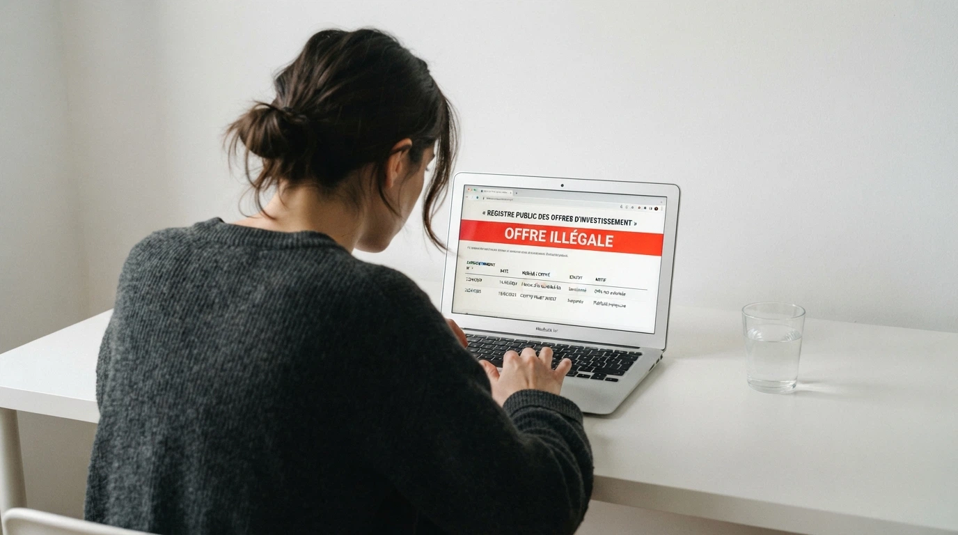 Page d'accueil du site anj.fr avec le bandeau « L'offre illégale » et un extrait de la liste noire des sites bloqués