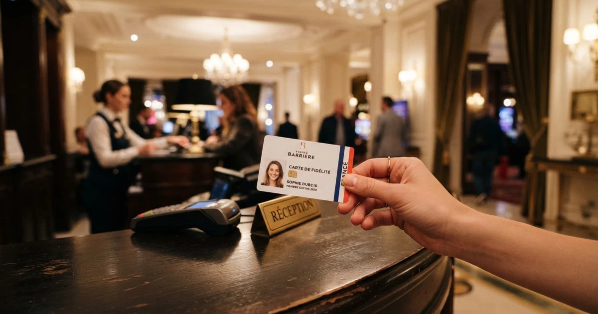 Une main présentant une carte nationale d'identité française à l'accueil d'un casino, sous un éclairage tamisé de hall d'établissement de jeux.