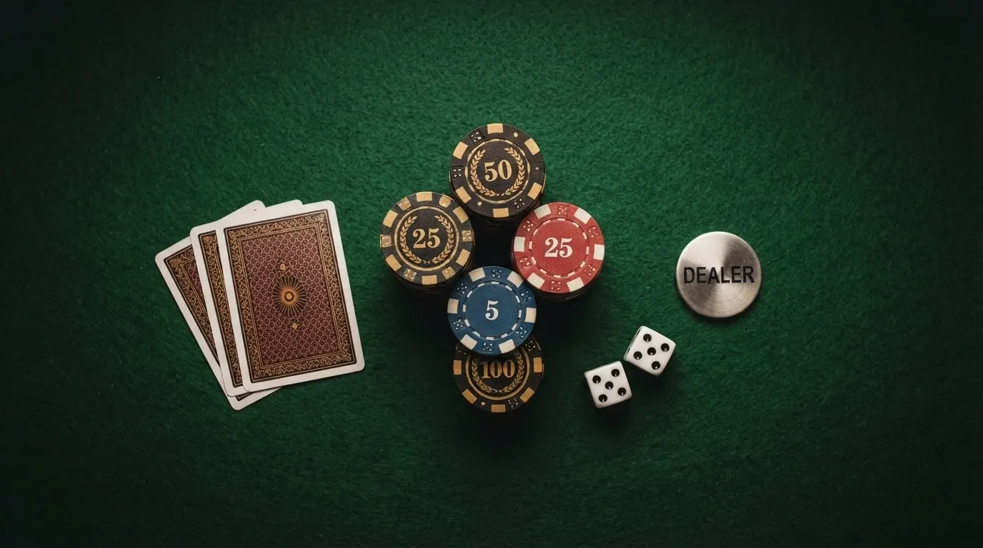 Une grille comparative de casinos en ligne avec des icônes représentant la licence, le catalogue de jeux et la politique VPN de chaque opérateur