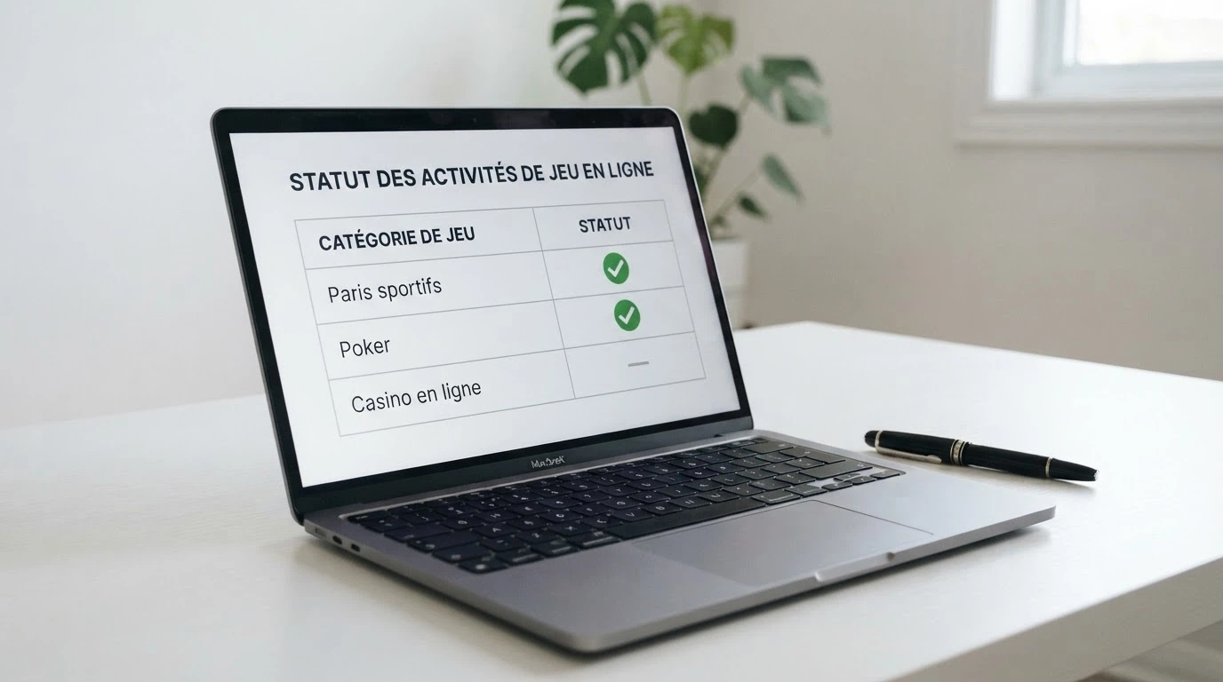 Capture d'un registre officiel sans aucune ligne « agrément casino »