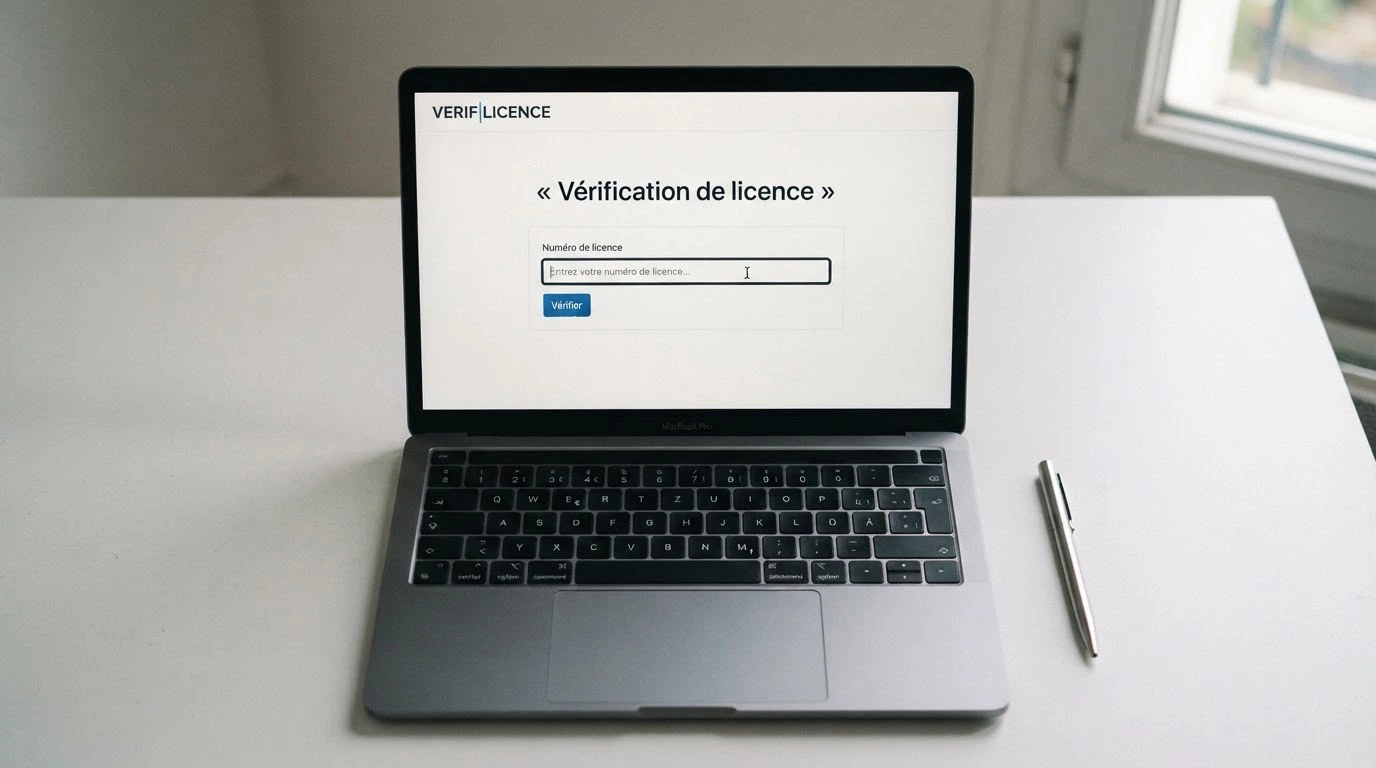 Interface du registre public de l'Anjouan Gaming Authority montrant le formulaire de vérification d'une licence par numéro ou par domaine
