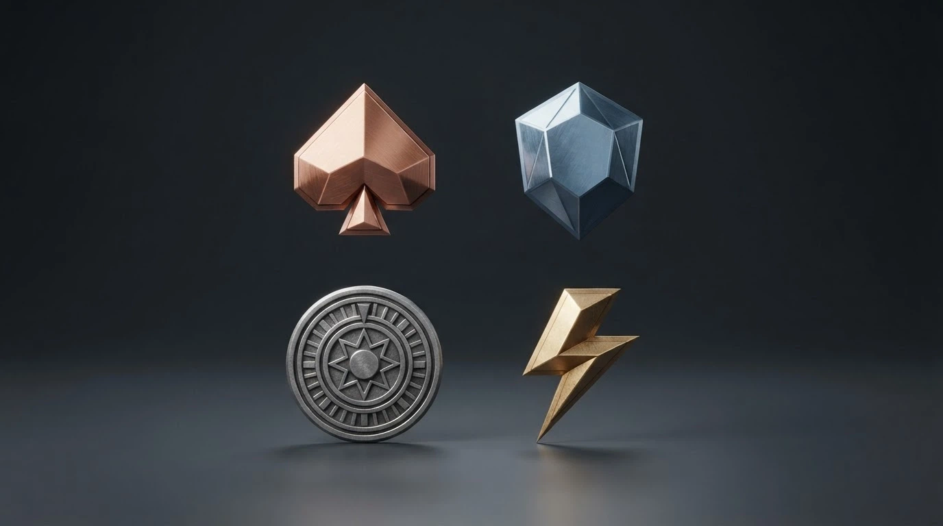 Les logos des quatre principaux fournisseurs de machines à sous gratuites (NetEnt, Pragmatic Play, Play'n GO, Microgaming) disposés en grille sur un fond sombre
