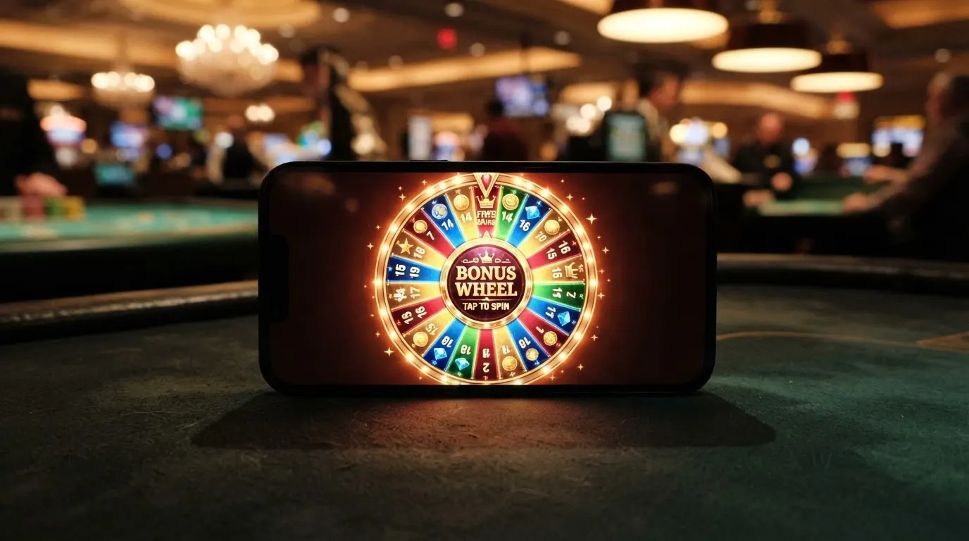 La roue bonus de Mega Moolah avec ses 20 segments colorés répartis entre les quatre jackpots progressifs Mini, Minor, Major et Mega