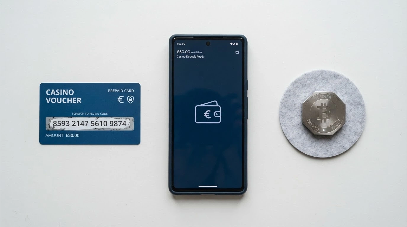 Portefeuilles électroniques, cartes prépayées et crypto-monnaies disposés sur un écran de sélection de méthode de paiement