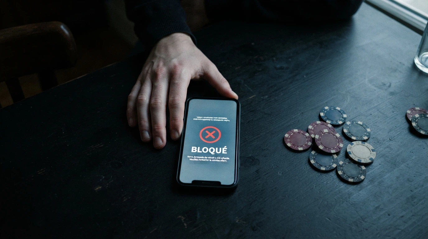 Joueur français confronté à un écran de retrait bloqué sur un casino en ligne